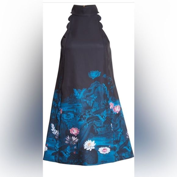 TED BAKER LONDON EURELA WONDERLAND SCALLOPED A-LINE DRESS- WORN ONCE- SIZE 2 - Picture 5 of 13